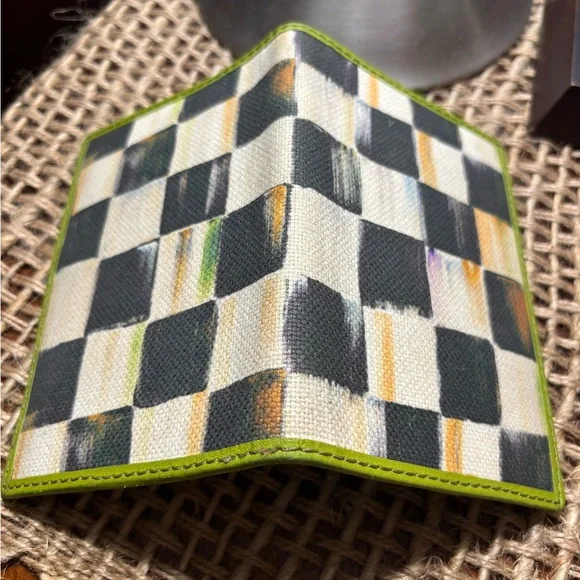 Like New! Mackenzie-Childs Courtly Check Bi-fold Wallet-Hard to Find! - Picture 2 of 4